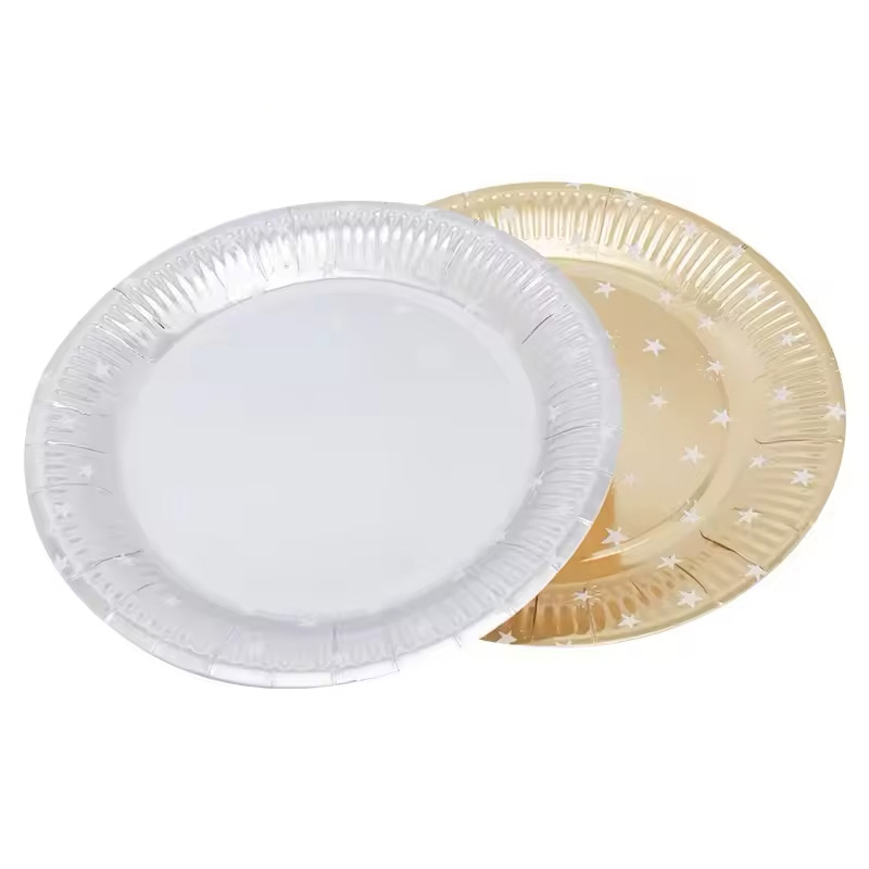 Gold Speckled Paper Plate