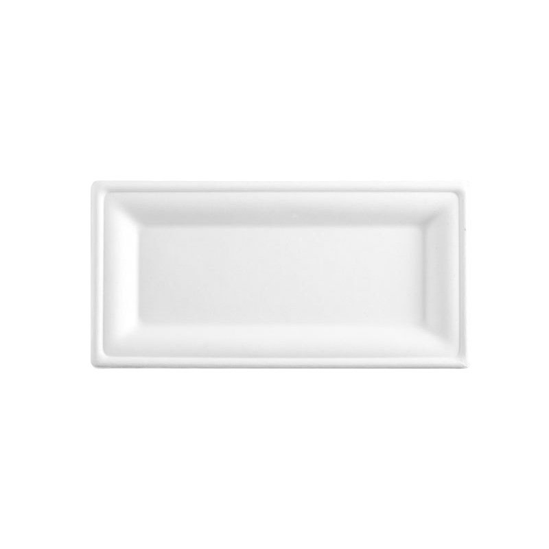 Compostable Bagasse Rectangular Serving Tray