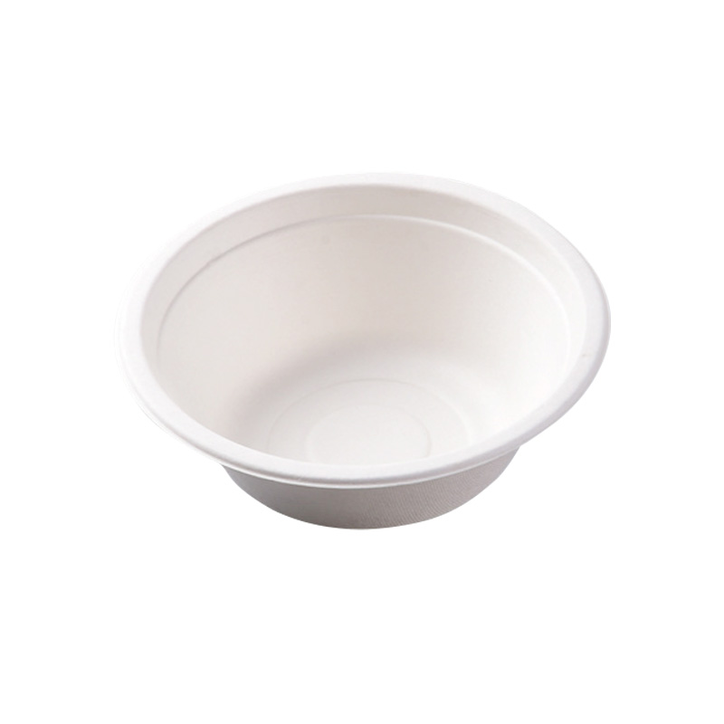 Biologisch abbaubare 350 ml Zuckerrohr-Bagasse-Einwegschalen und -Deckel