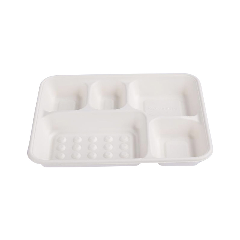 Divided 5 Compartment Bagasse Tray